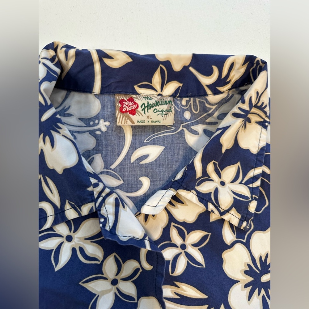 Vintage THE Hawaiian Original Hilo Hattie Shirt Womens XL Floral Hibiscus Poplin - Picture 5 of 6